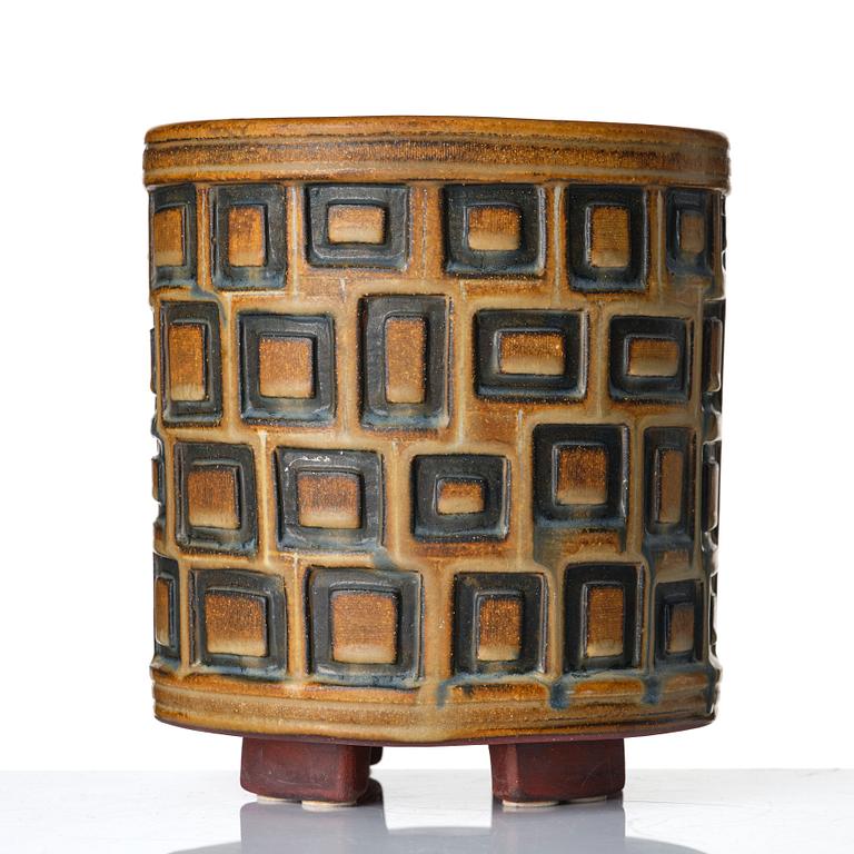 Wilhelm Kåge, a ”Farsta” stoneware vase, Gustavsberg studio, Sweden 1954.