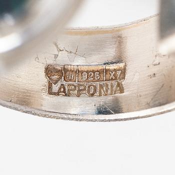 Björn Weckström, a sterling silver and acrylic ring, 'Petrified lake' for Lapponia 1975.