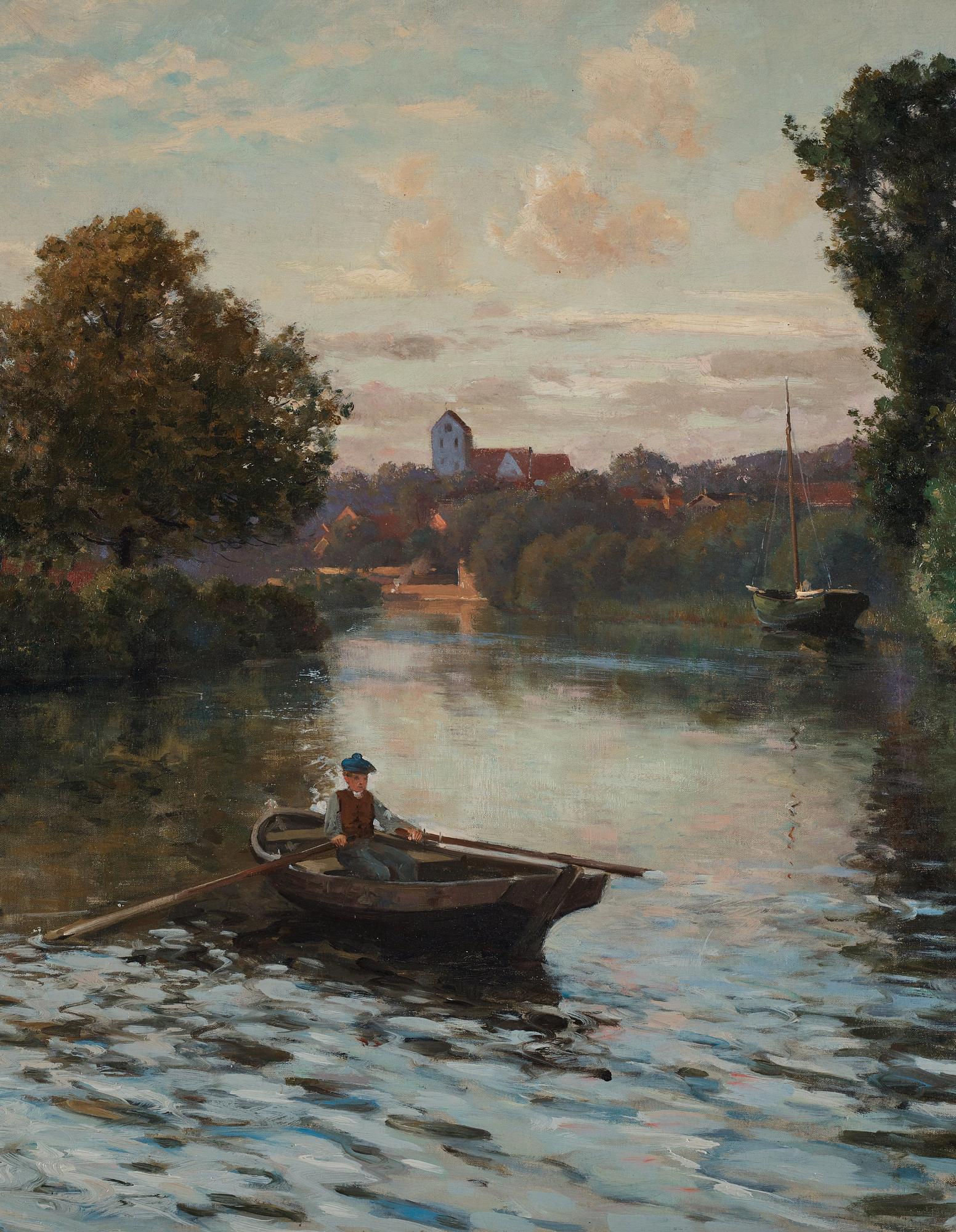Johan Ericson, Boy rowing at Ronnebyån.