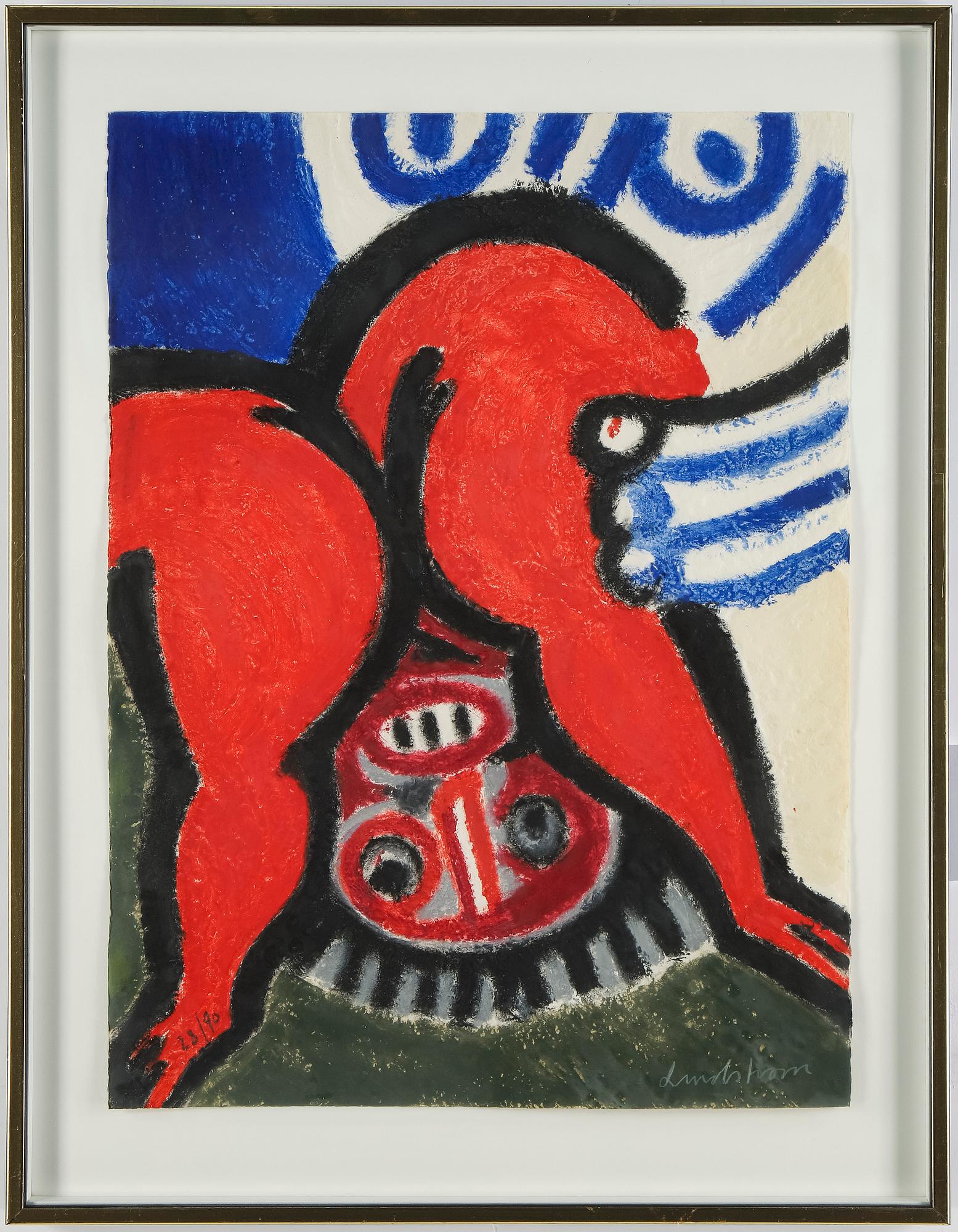 BENGT LINDSTRÖM, carborundum etching, signed 28/90.