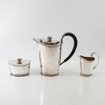 Sven-Arne Gillgren, kaffeservis, 3 delar, silver, GAB, Stockholm, 1960.