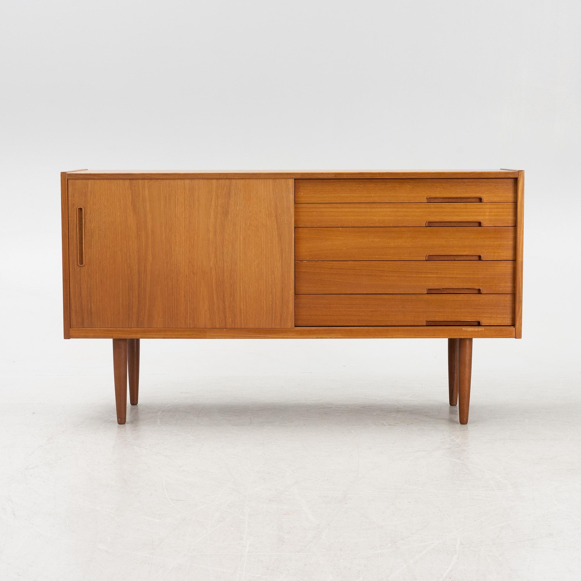 Nils Jonsson, a teak-veneered sideboard. Hugo Troeds, Björnum, 1960's.