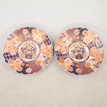 Praktfat 2 st Japan Meiji (1868-1912) porslin.