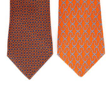 HERMÈS, two silk ties.