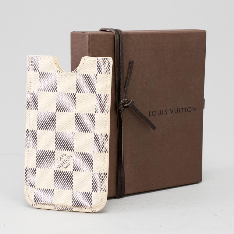 A Louis Vuitton phone case.