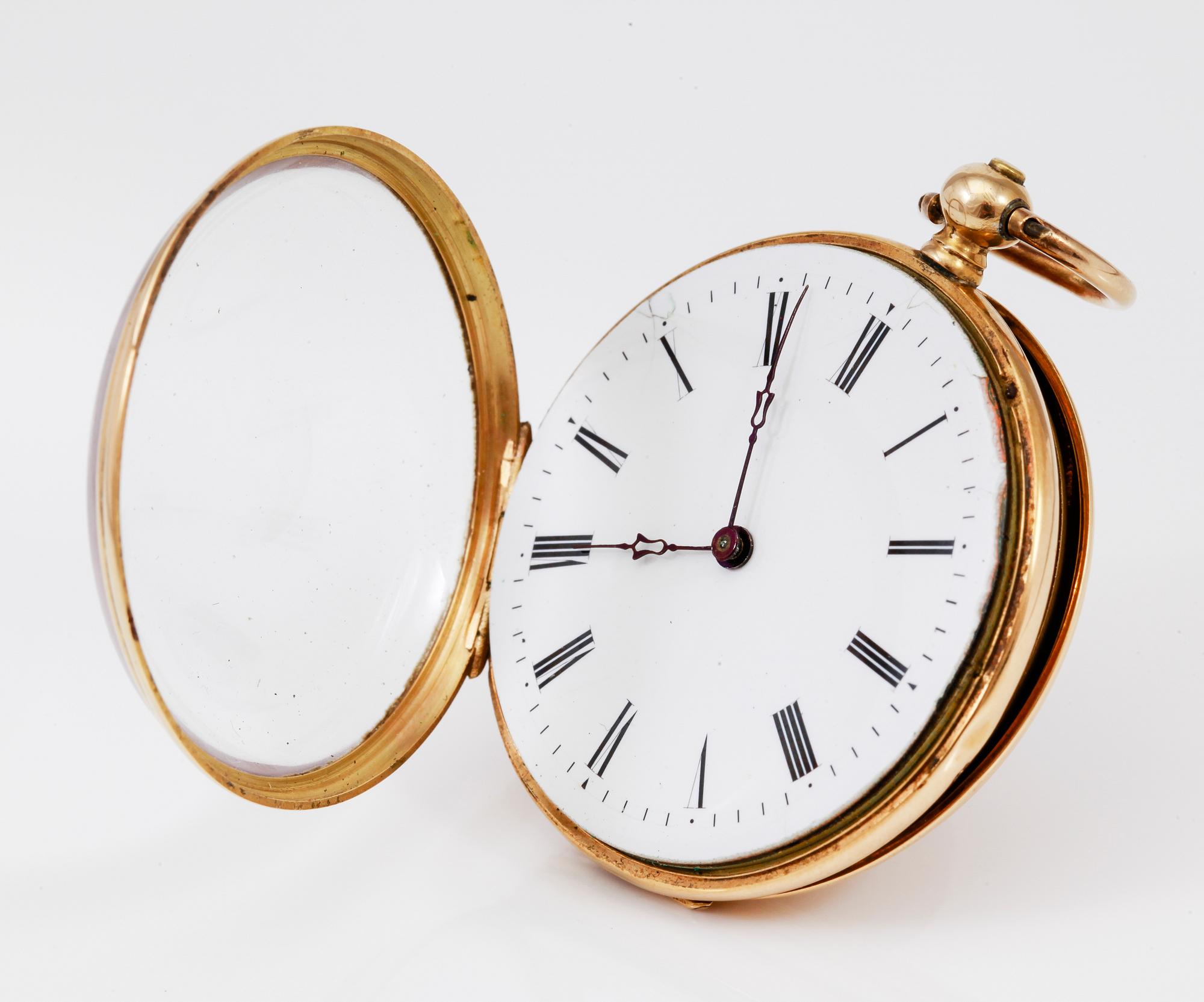 FICKUR, 18K guld, omkring år 1900.