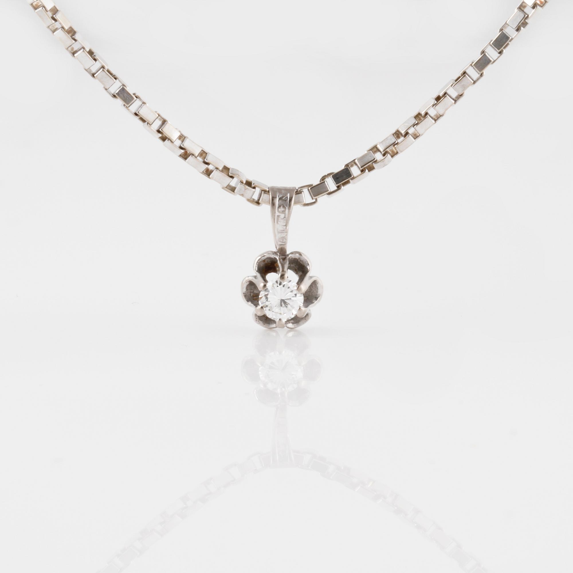 HÄNGE, med briljantslipad diamant ca 0.10 ct, Alton.