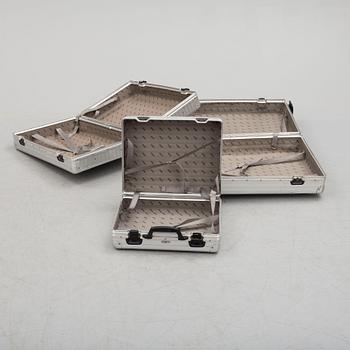A set of three Rimowa bags later part of the 20th century.