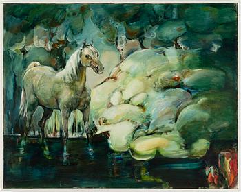 PIOTR GRABOWSKI, oil on canvas, signed.