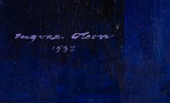 Ingvar Olson, mixed media/collage on panel, signed and dated 1997.