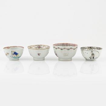 A group of thirteen porcelain pieces, China and Samson, France, 18th-20th Century.