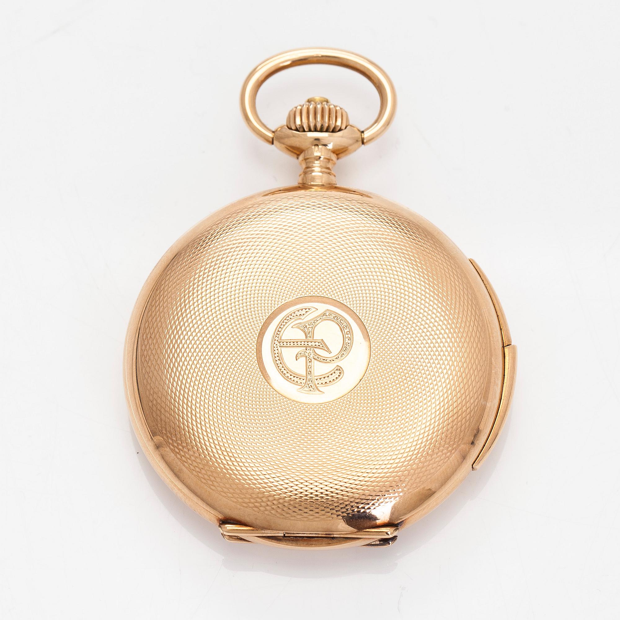Borel fils & Cie, pocket watch, hunter, quarter repeater, 54 mm.