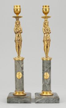 485. LJUSSTAKAR, ett par. 1800-tal.