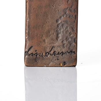 Lisa Larson, Skulptur ”Tänkaren", patinerad brons, Galleri Scandia, efter 1978, ed. 586/999.