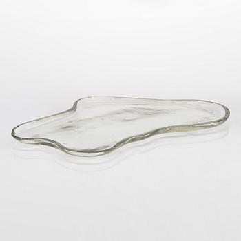Alvar Aalto, a 1939-1940 dish '9748' signed Alvar Aalto for Karhula Glassworks, Finland.