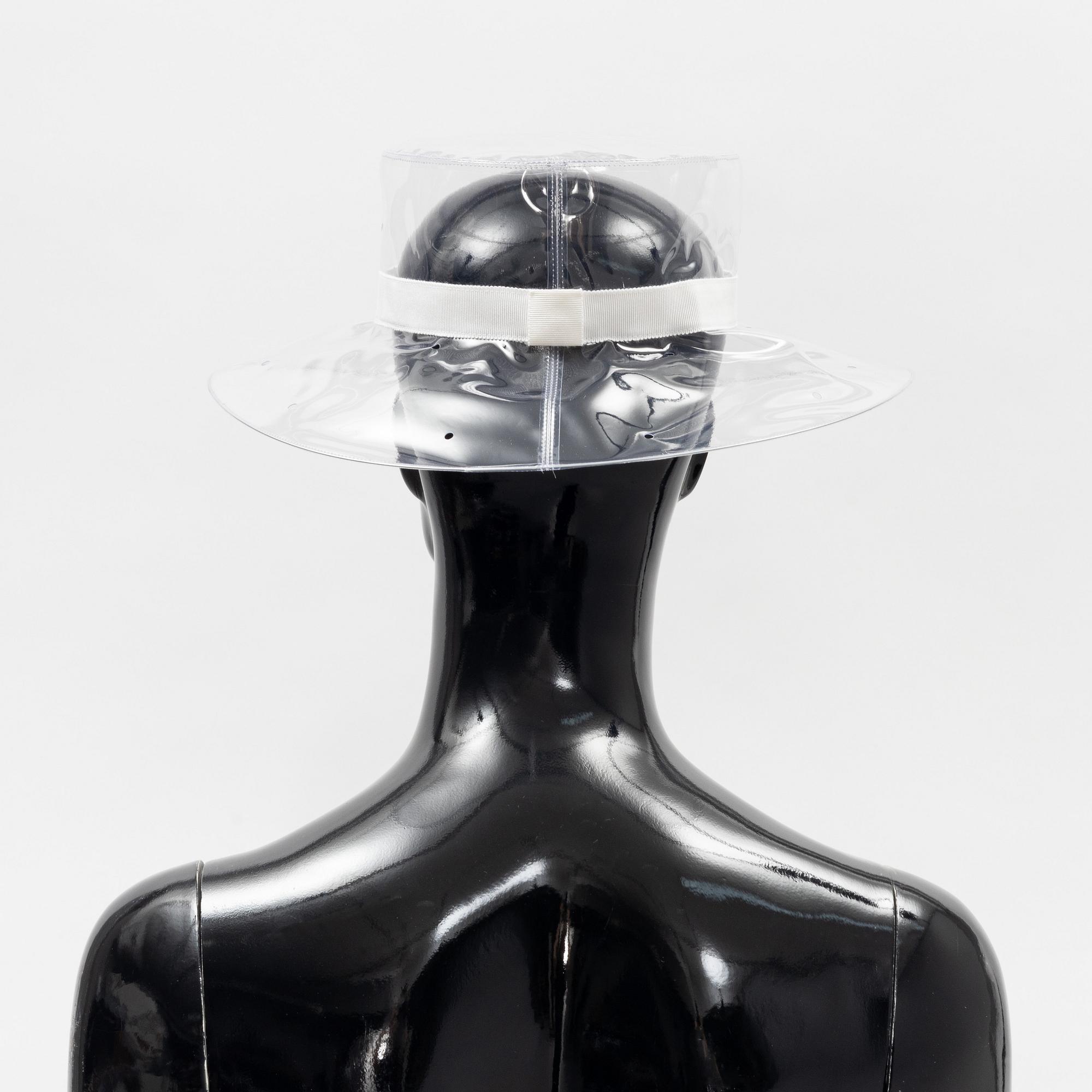 Chanel, a transparent PVC hat, size S.