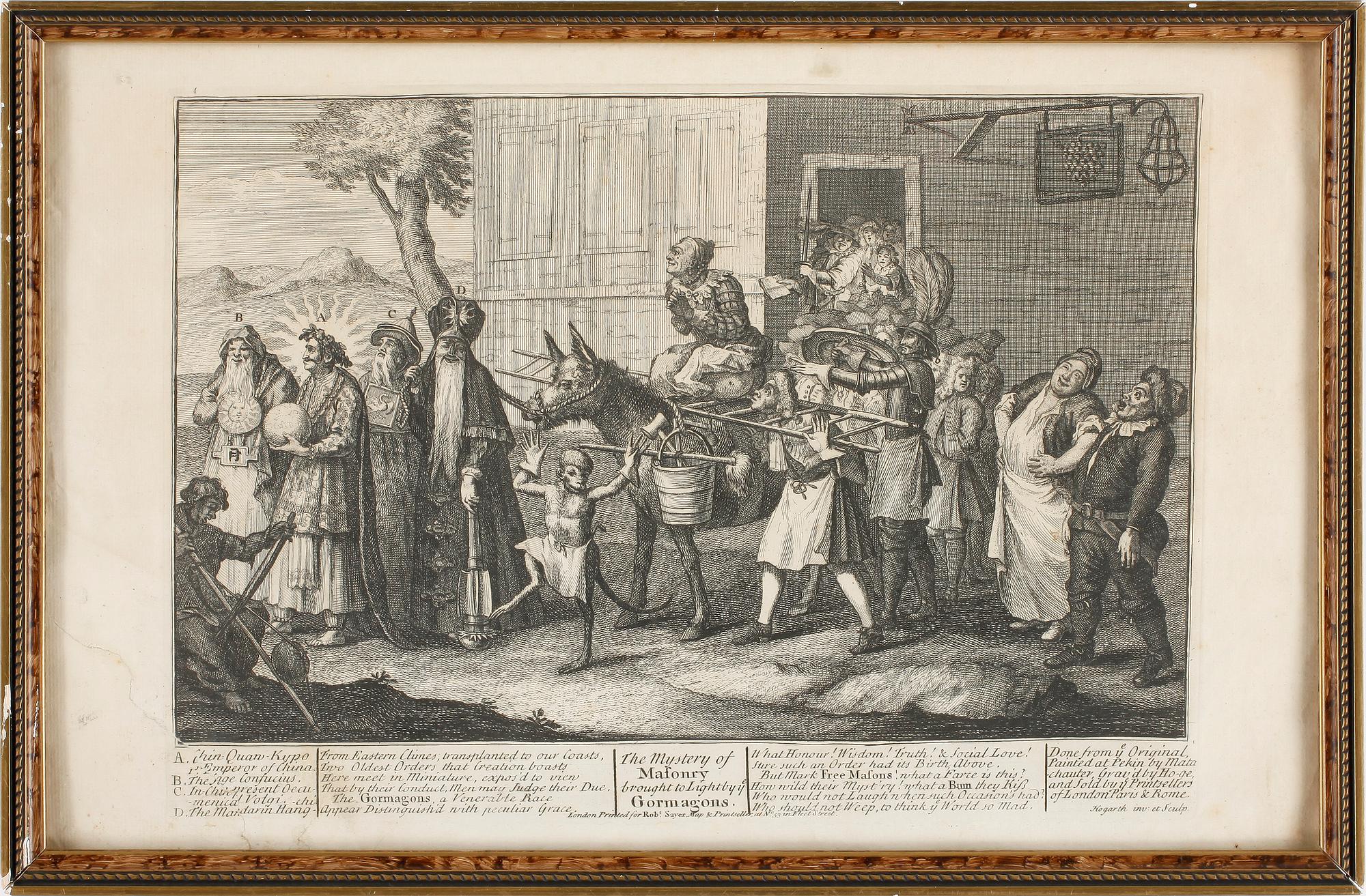 WILLAM HOGARTH, gravyr, 1700-tal.
