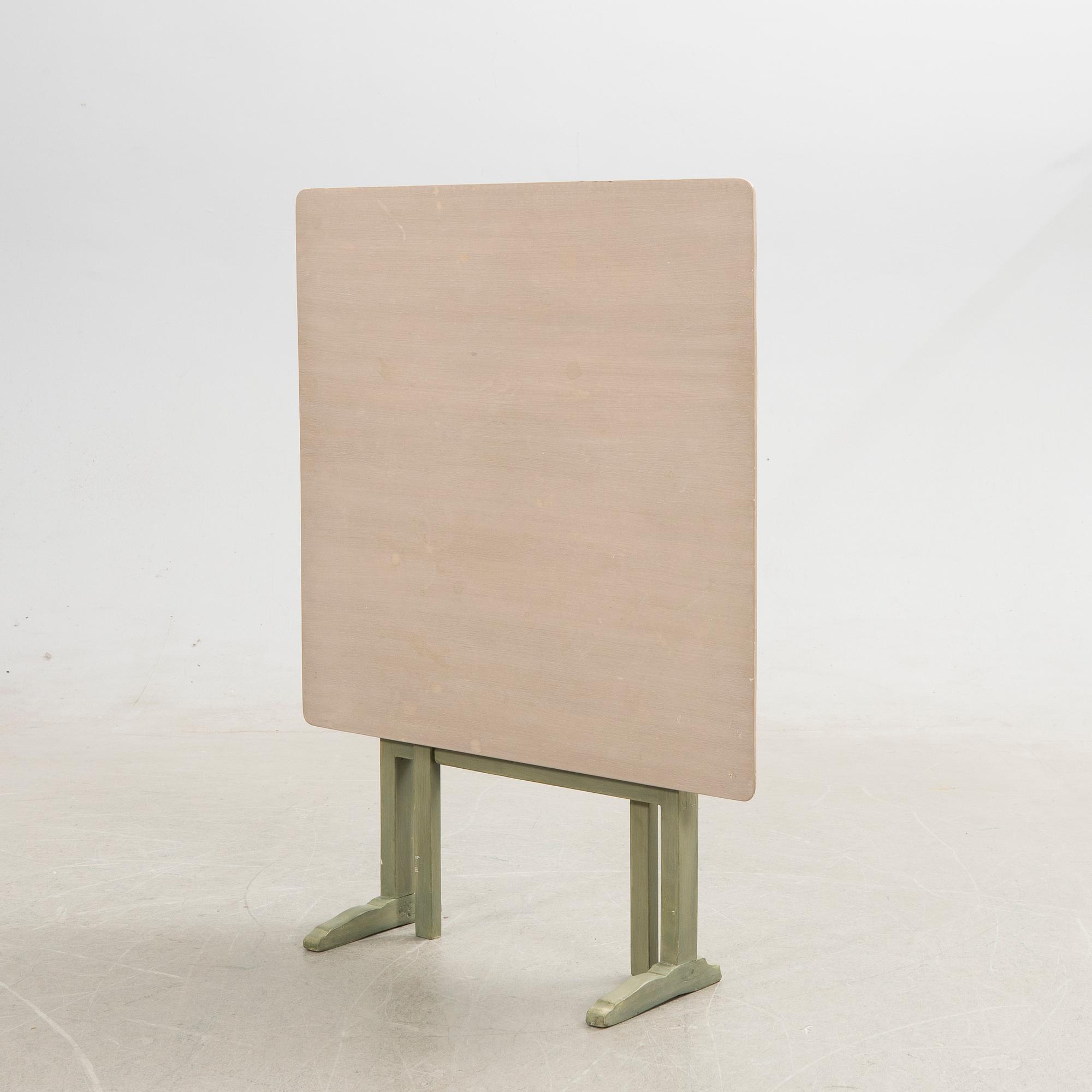 Folding table, early 20th century.