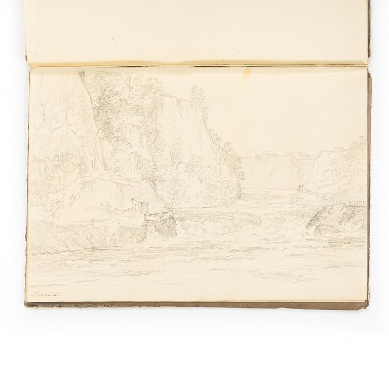 Carl Johan Fahlcrantz, Sketchbook with 28 topographical pencil drawings.