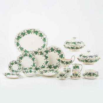 Mat- och kaffeservis, ca 77 delar, flintgods, "Napoleon Ivy", Wedgwood.
