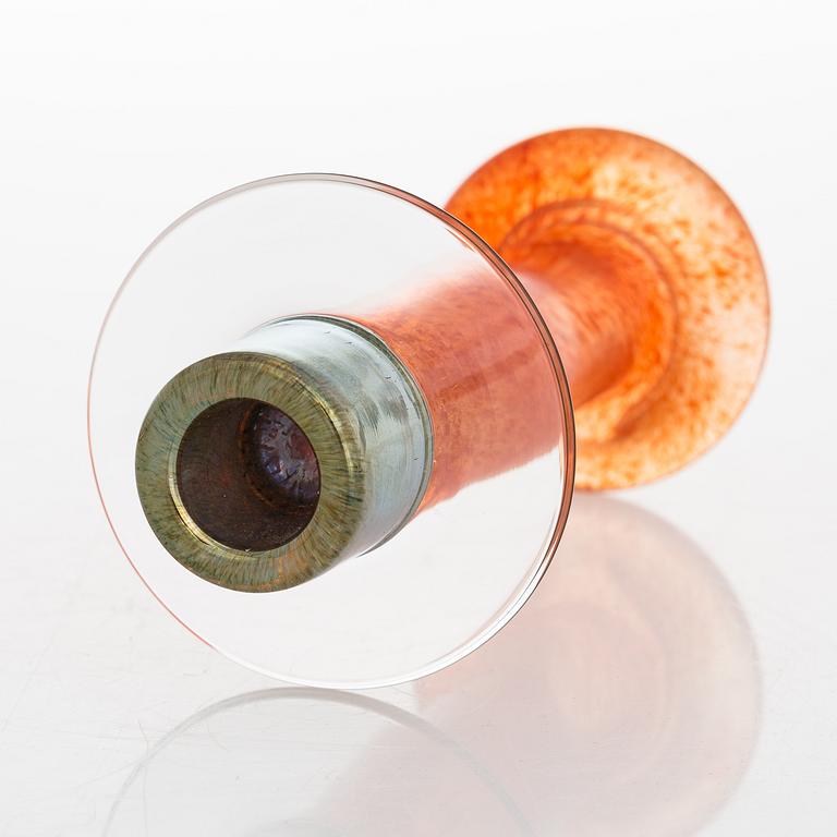 OIVA TOIKKA, a candlestick signed Oiva Toikka Nuutajärvi Notsjö.