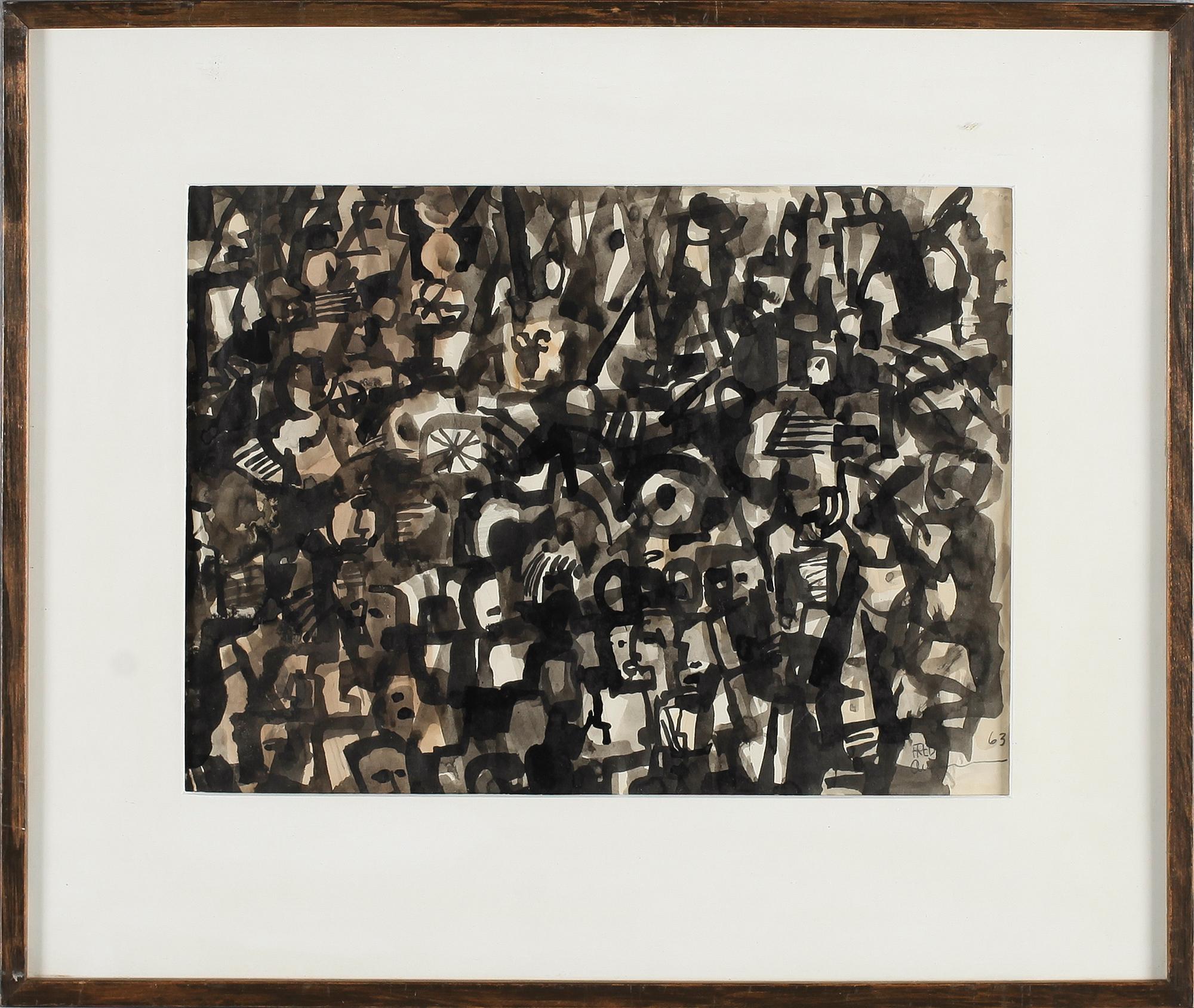 FRED ANDERSSON, gouache, signerad och daterad -63.