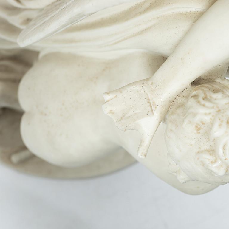 Johan Tobias Sergel, after, "Amor and Psyche", figurine, parian, early 20th century.