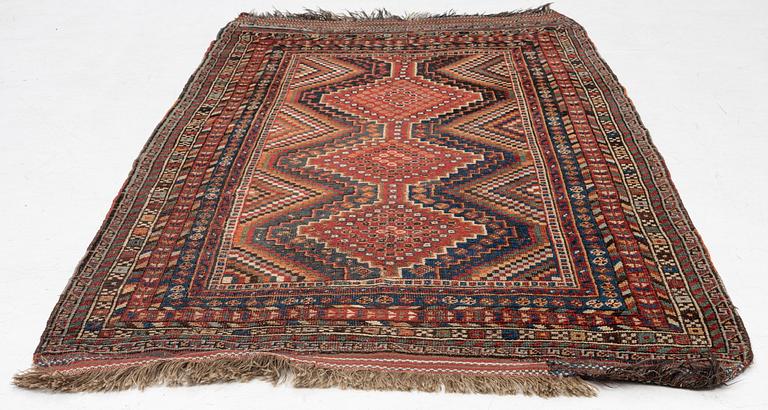 Carpet, qashqai, approx. 230 x 130 cm, antique.