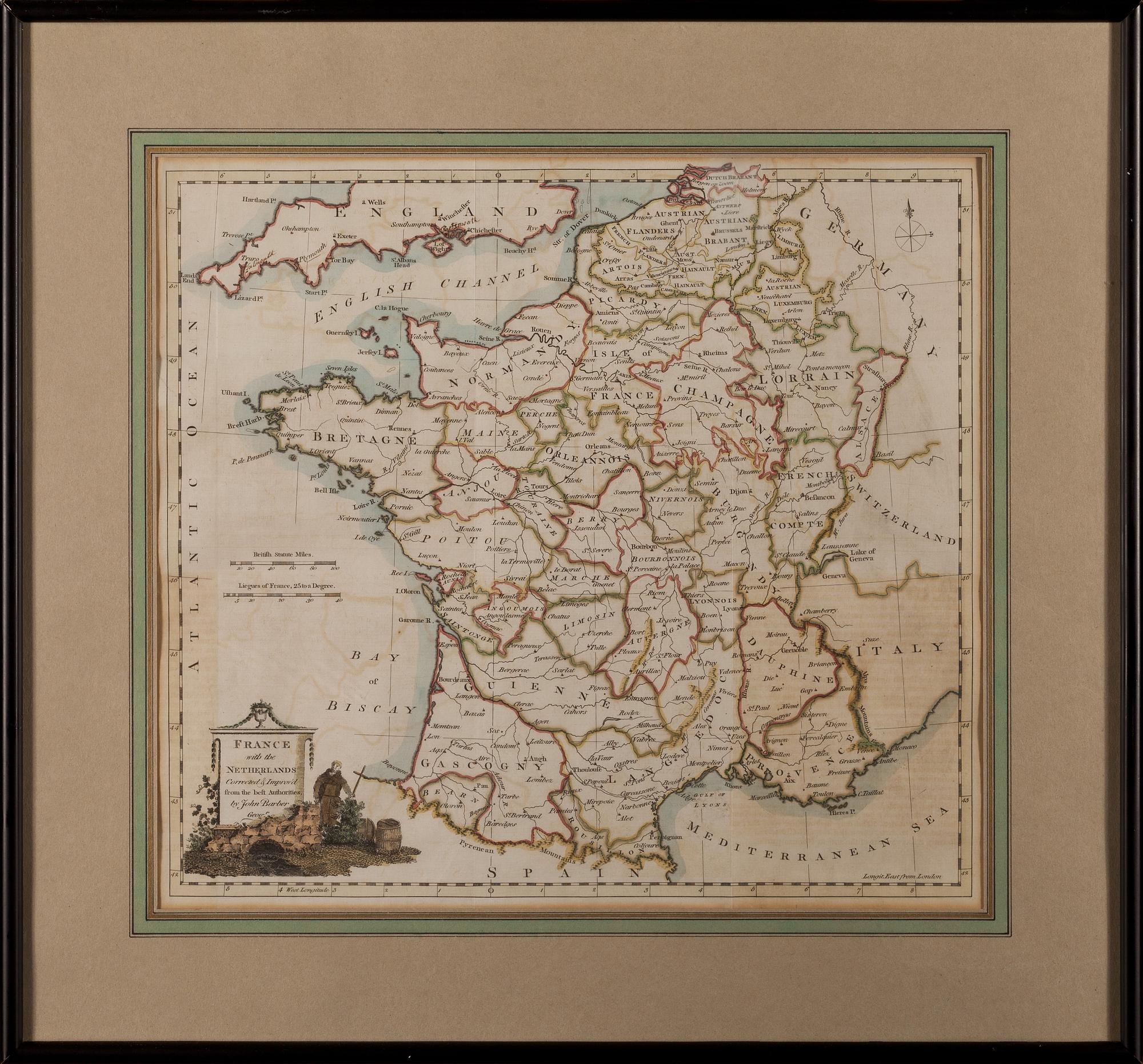 KARTA, "France with the Netherlands" John Barber.
1800-talets början.