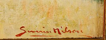 SEVERIN NILSON, olja på pannå, signerad.