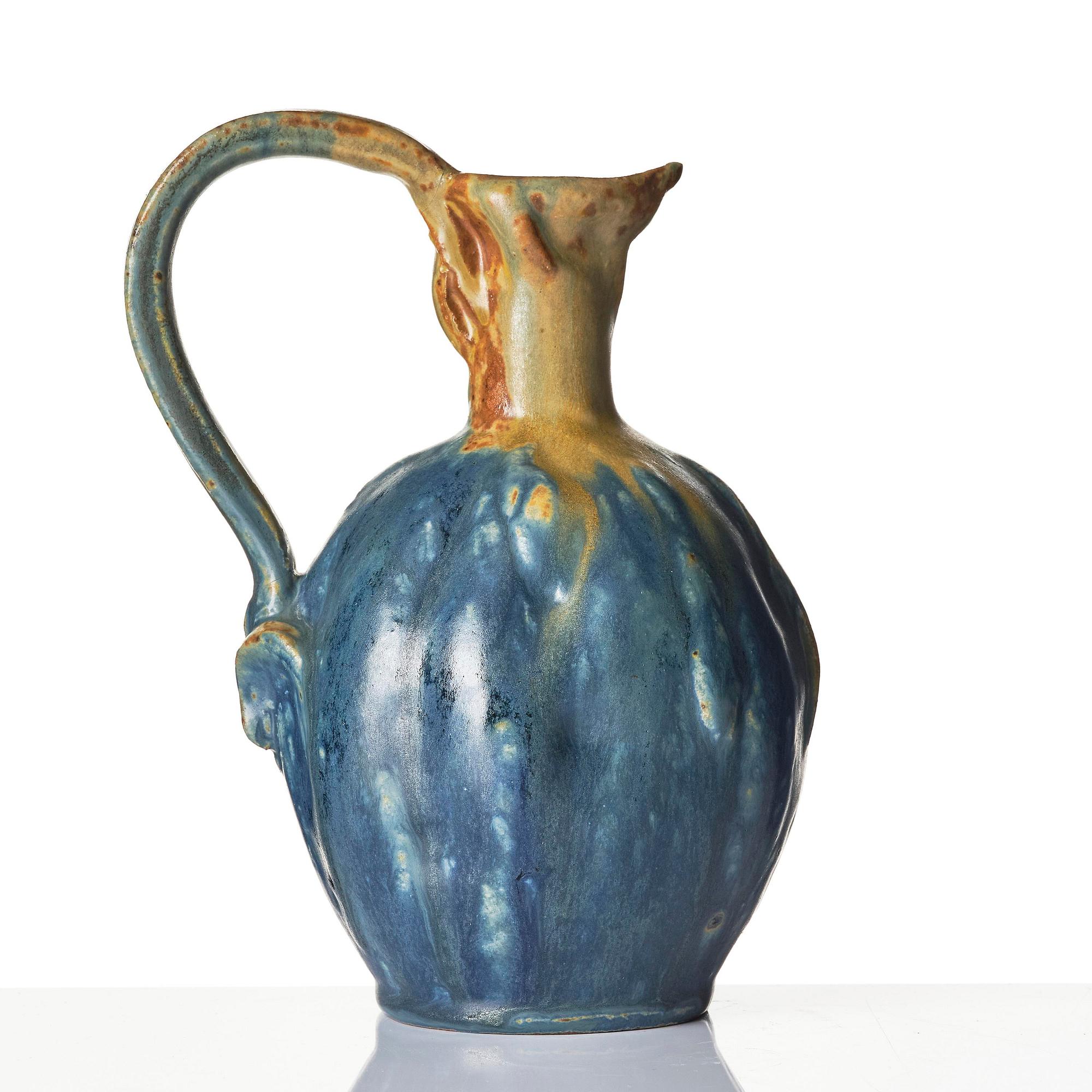 Nils Barck, a stoneware pitcher, probably executed in France, ca 1900.