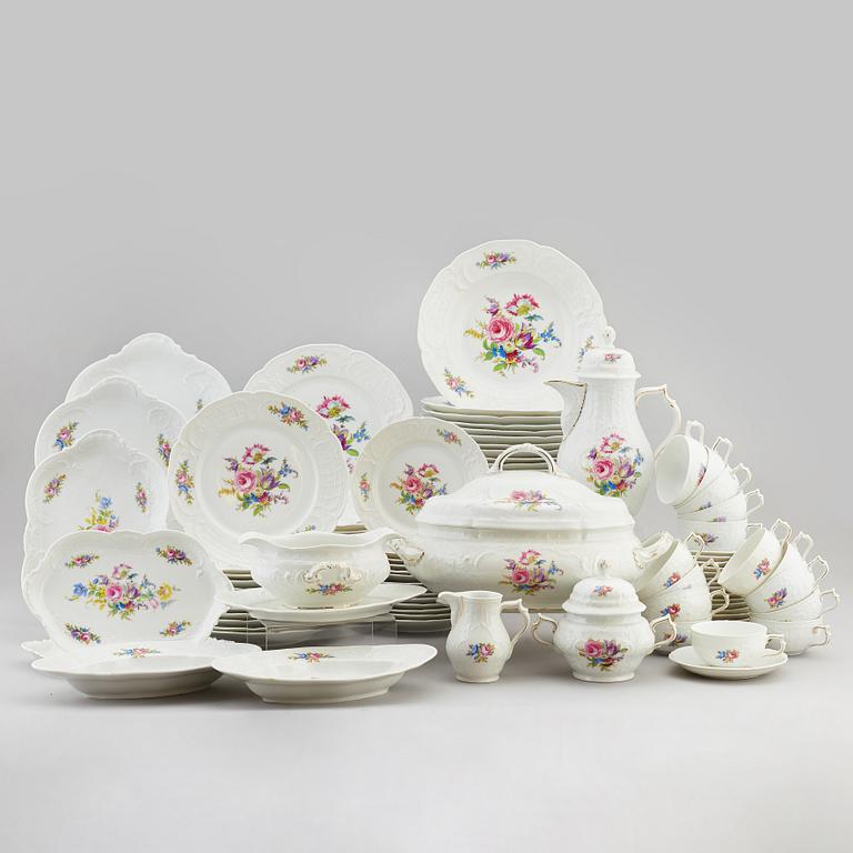 A Rosenthal 'Sanssouci' porcelain part coffee and dinner service, Germany, 20th century (76 pieces).