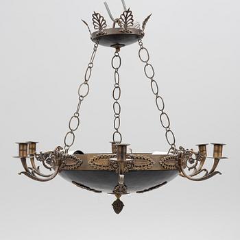 An Empire style ceiling lamp, late 19th century.