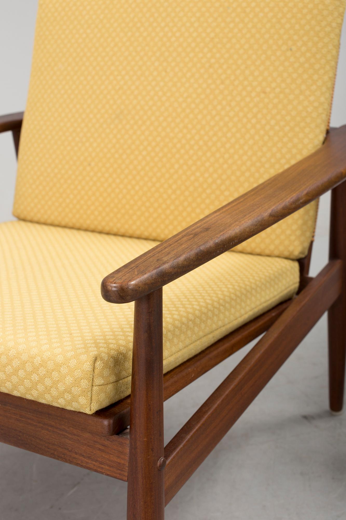 A pair of armchairs by Hans Olsen, Juhl Kristensen, Denmark.