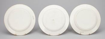 TALLRIKAR, 10+5 st, flintgods, Montereau Frankrike (1827-40).