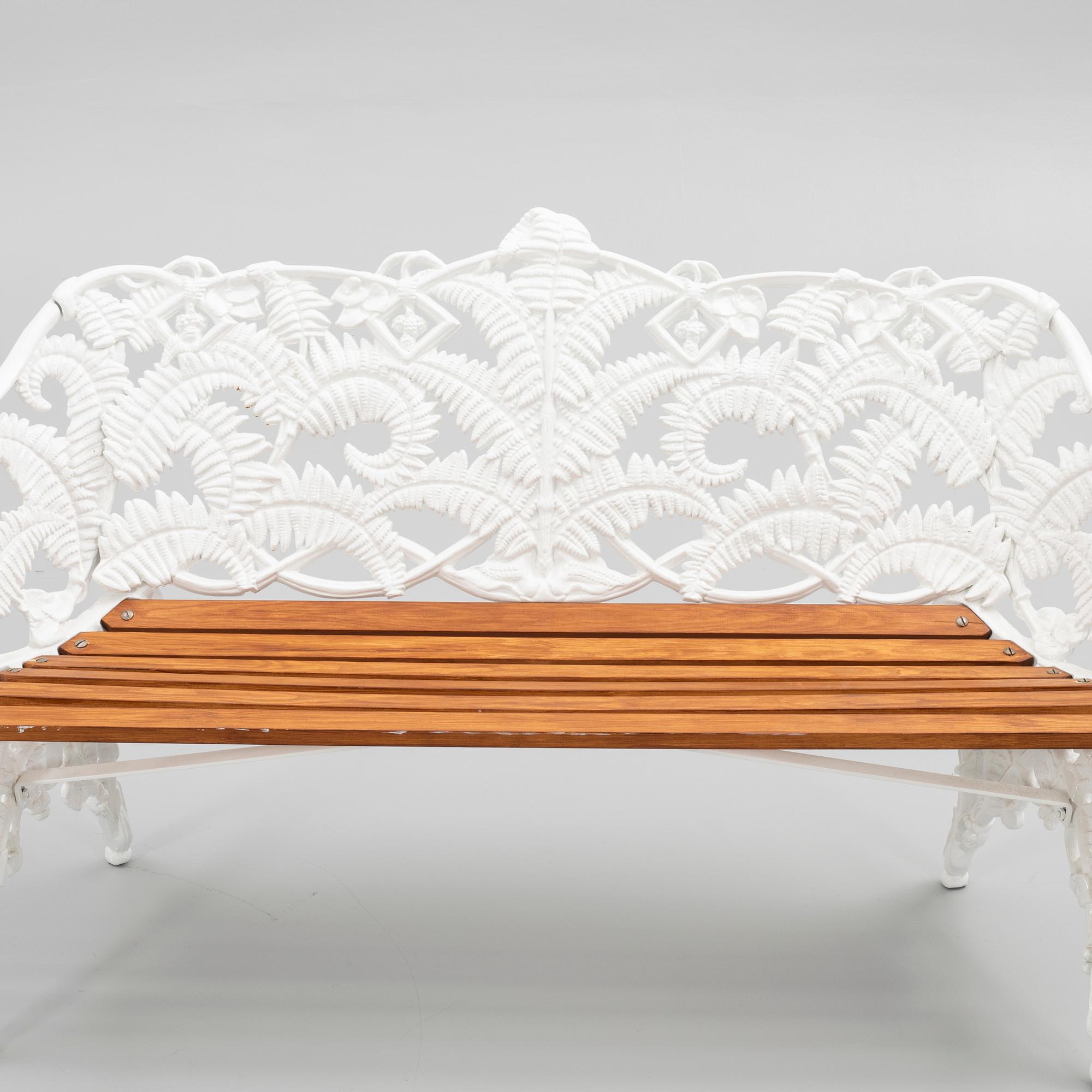 Garden sofa, "Ormbunke", Melins Metal Foundry Anderstorp, 20th century.