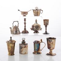 "The Swedish silver treasure", 10 miniatures, silver, GAB, Eskilstuna 1980-1983.
