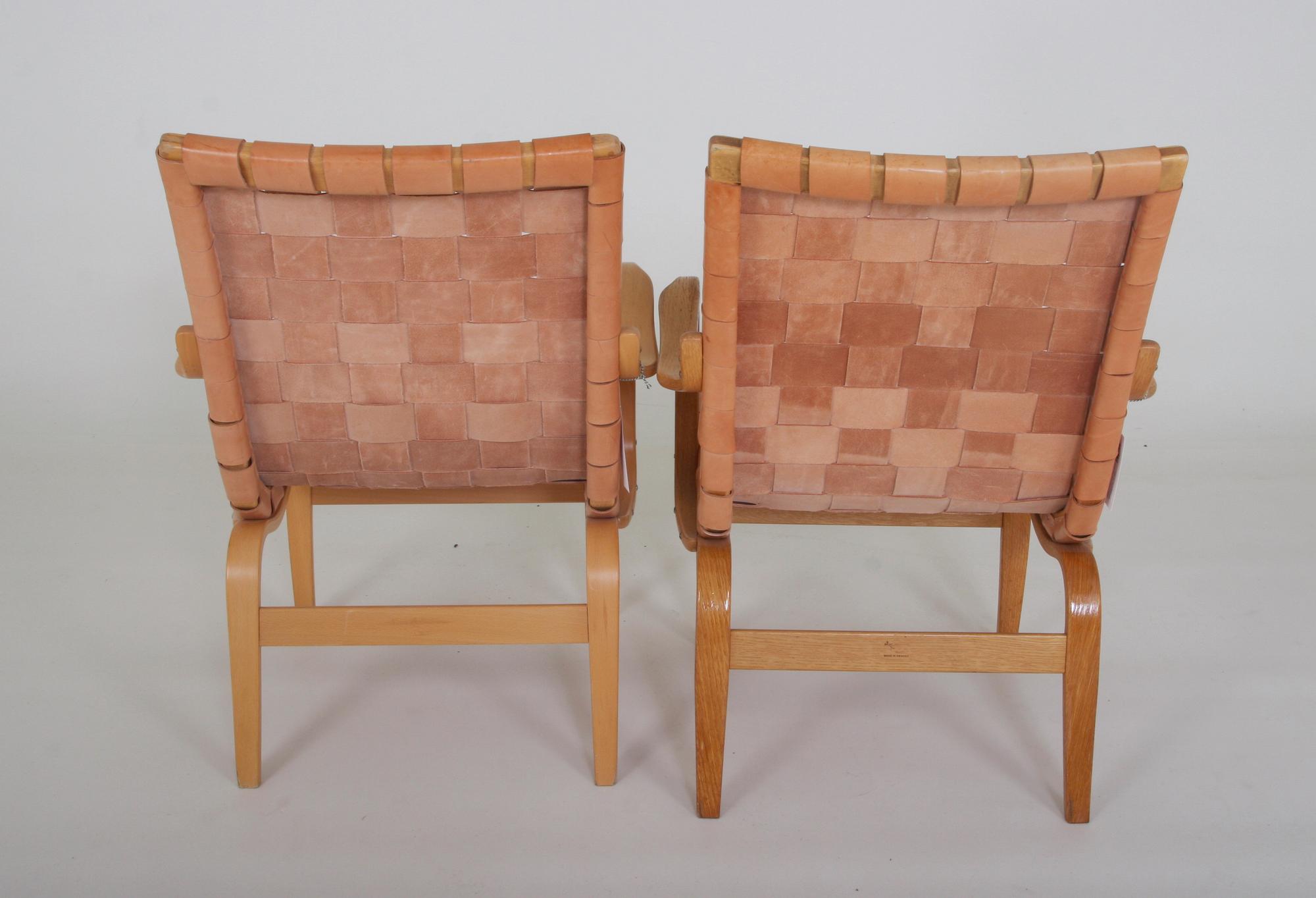 FÅTÖLJER, 2st, "Eva", Bruno Mathsson.