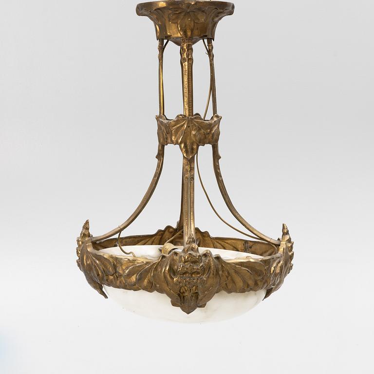 Alice Nordin, an Art Nouveau ceiling lamp, around 1900.