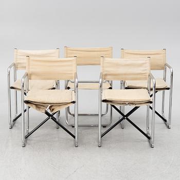 Börge Lindau & Bo Lindekrantz, five chairs, including "X75-2", Lammhults.