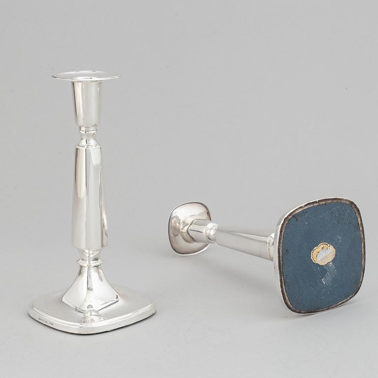 Tore Eldh, four silver candlesticks, K&EC, Göteborg, 1961-70.