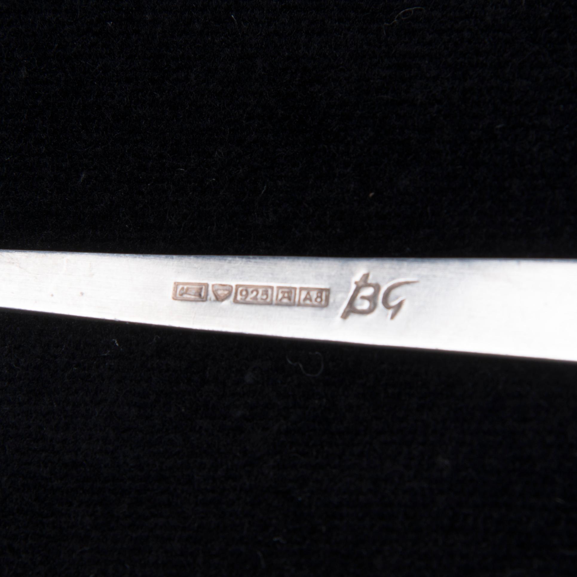 SKEDAR, 11 st, silver, "Birgitta", Bertel Gardberg, från år 1962, 1972 och 1978. Vikt 141 g.