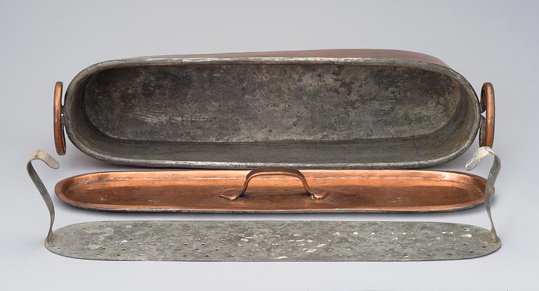 FISKGRYTA, koppar, Ryssland 1800-tal.