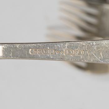 Jacob Ängman, A Swedish silver cutlery set, "Rosenholm", GAB, Stockholm and Eskilstuna, including year mark 1981 (56 pieces).