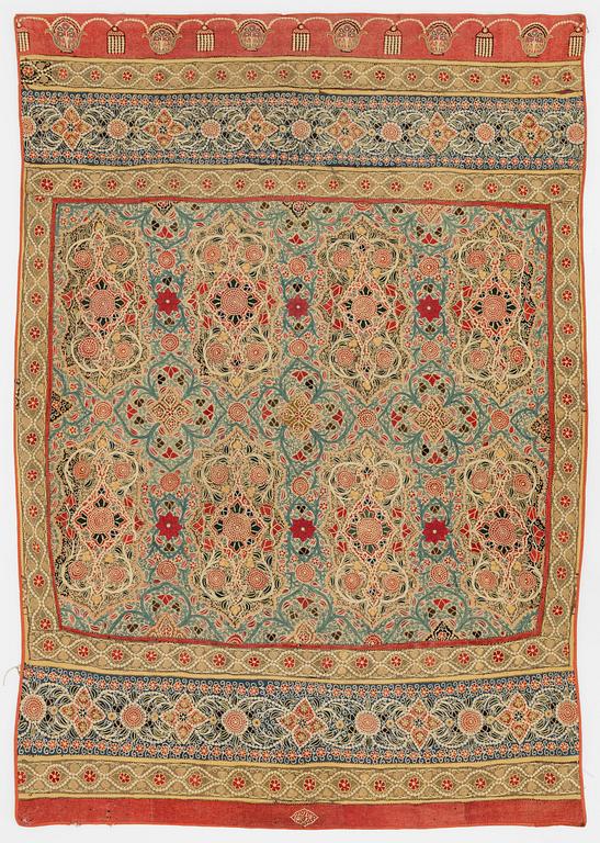 Antik Rasht broderi, norra Persian (Iran) omkring år 1900, ca 157 x 115 cm.