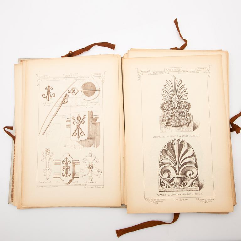 Architectural books, a series, 6 parts, Raguenet, "Matériaux et Documents D'architecture", 1912.