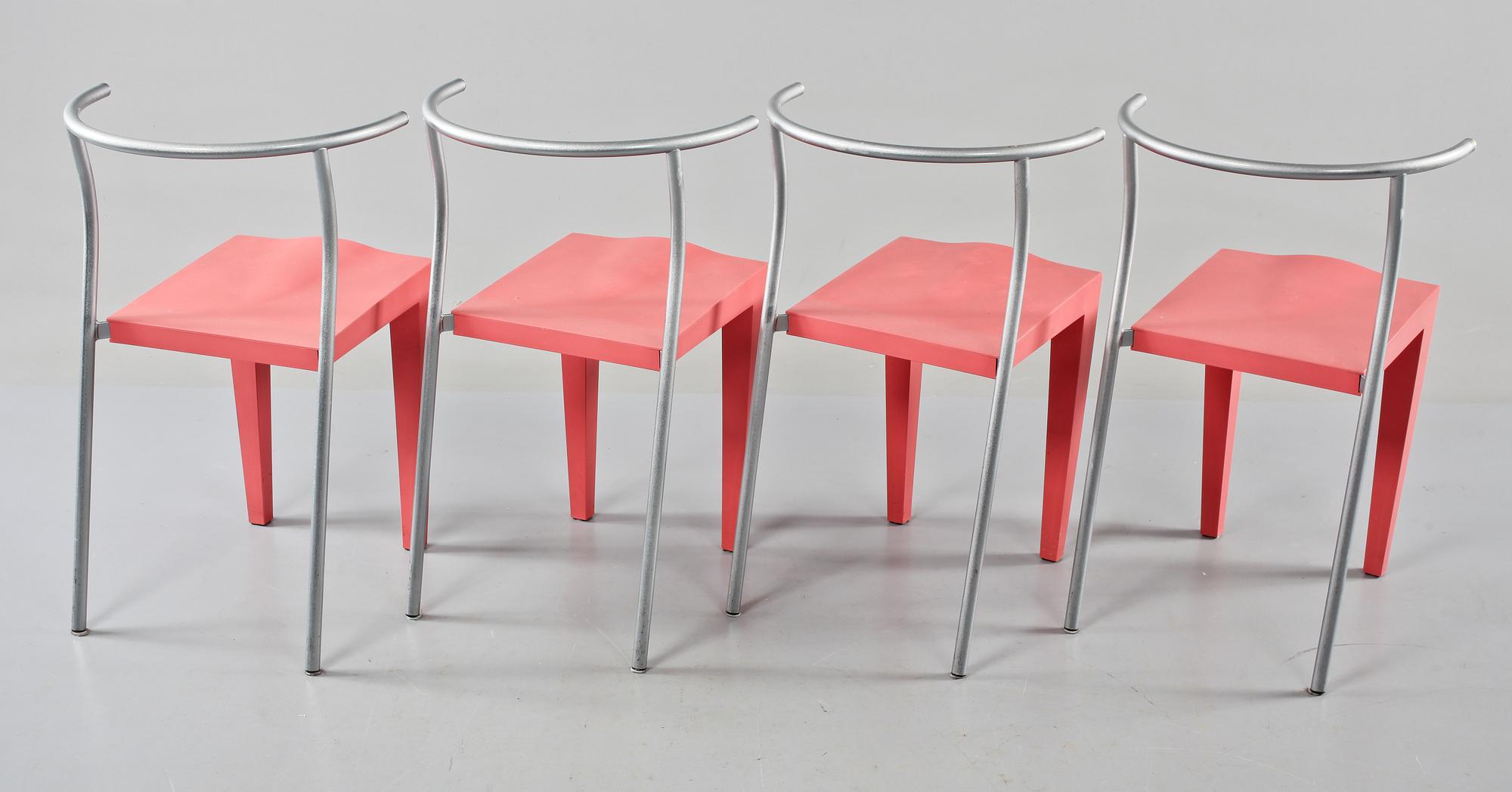 STOLAR, 4 st, "Dr Glob", Philippe Starck, Kartell, Italien, formgivna 1988.