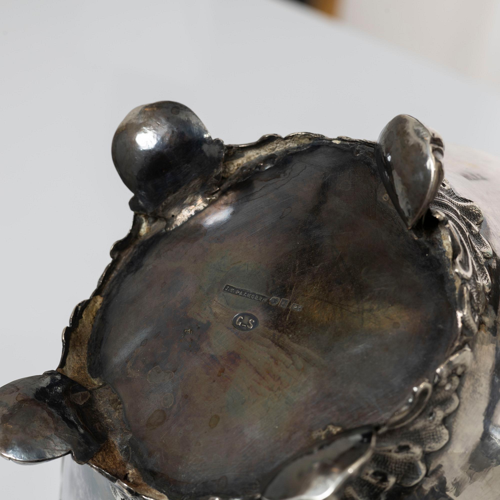 Jug, neo-Rococo, silver, Johan Teodor Palmgren Norrköping  1869.