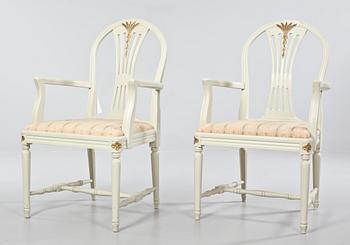 MATGRUPP, 8 delar, gustaviansk stil, 1900-tal.