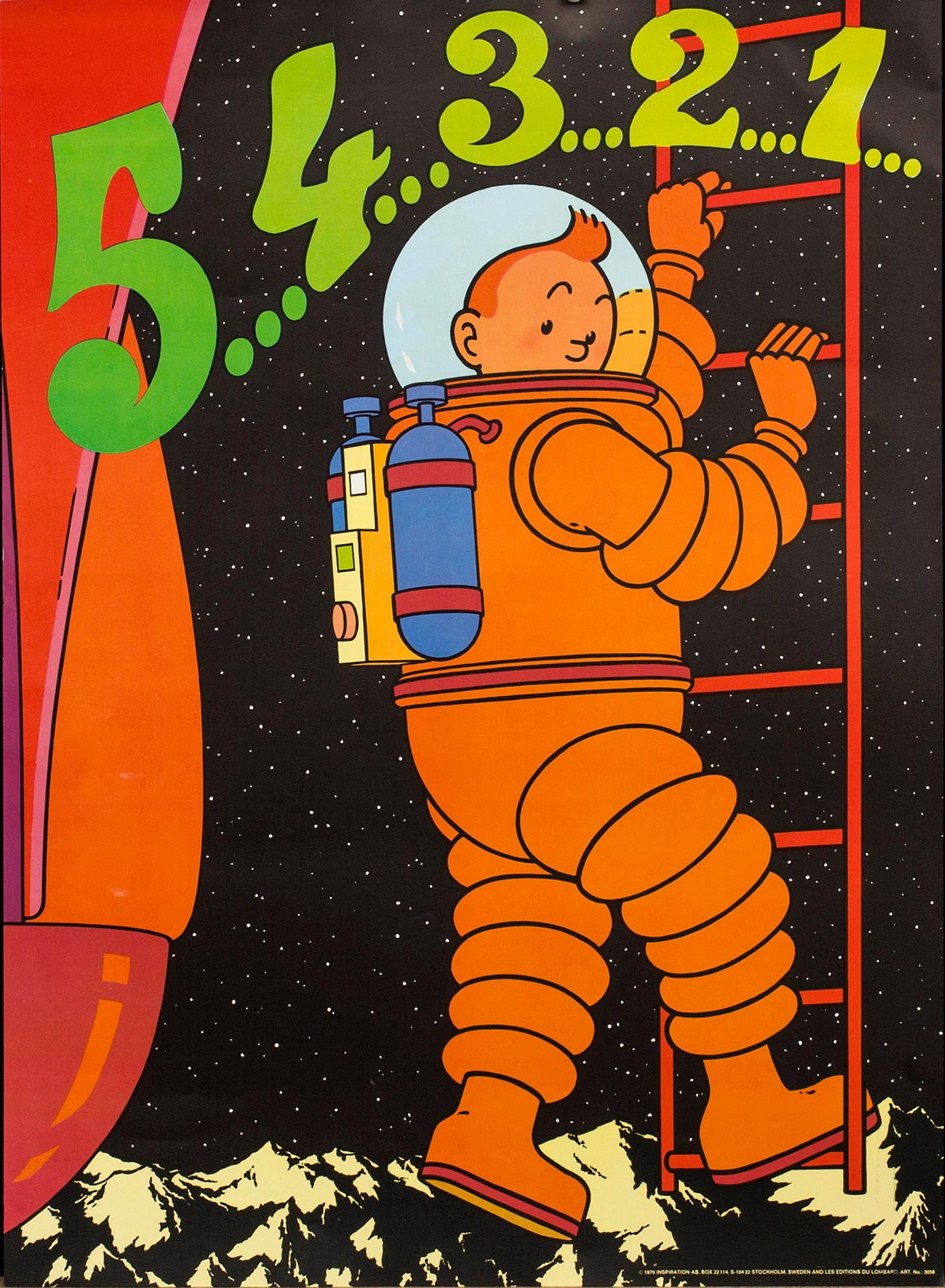 AFFISCHER, 4 st, Tintin, Inspiration AB, Stockholm, 1970.